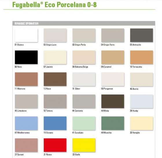 FUGABELLA ECO PORCELANA 0-8